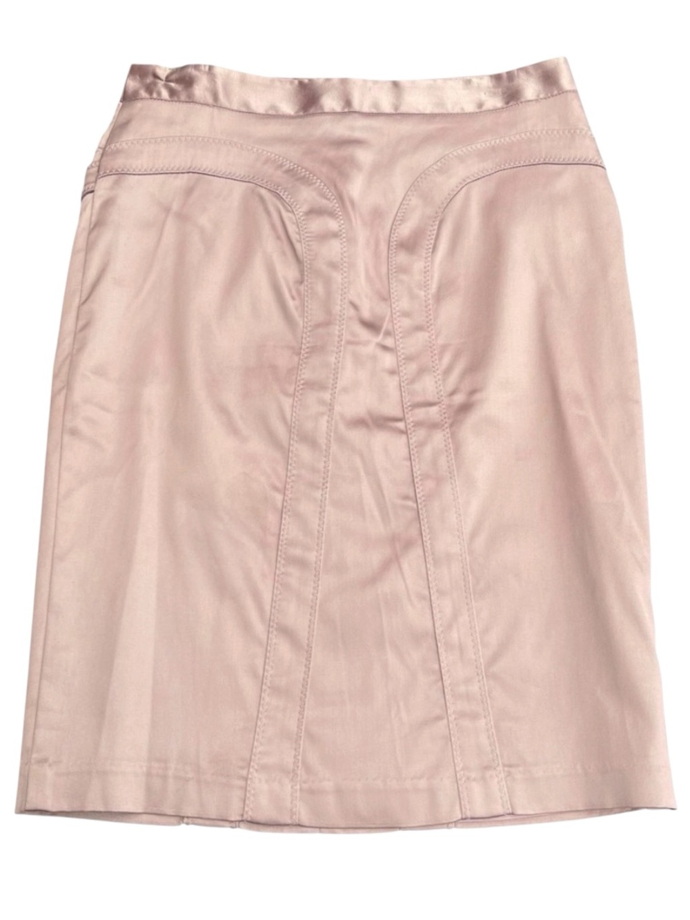 Laundry by Shelli Segal Dusty Pink Stretch Satin Pencil Skirt (6)